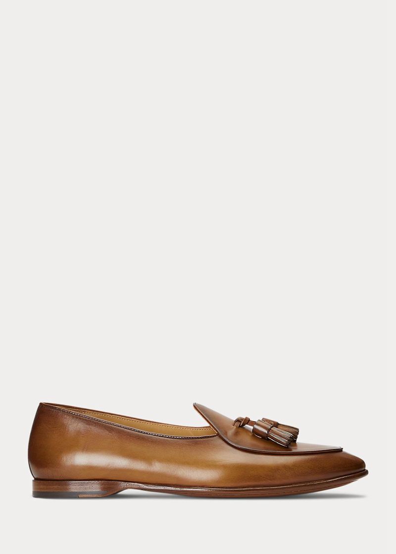 パープル レーベル スリップオン メンズ ブラウン Belvin カーフスキン Slipper DYIOU2186